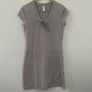 Lole Women's Drop Waist Cap Sleeves Grey Dress Size S